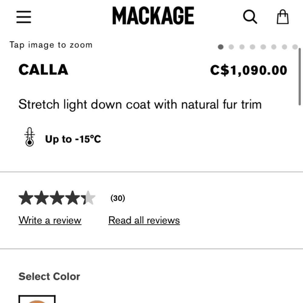 MACKAGE CALLE DOWN COAT - Picture 5 of 8